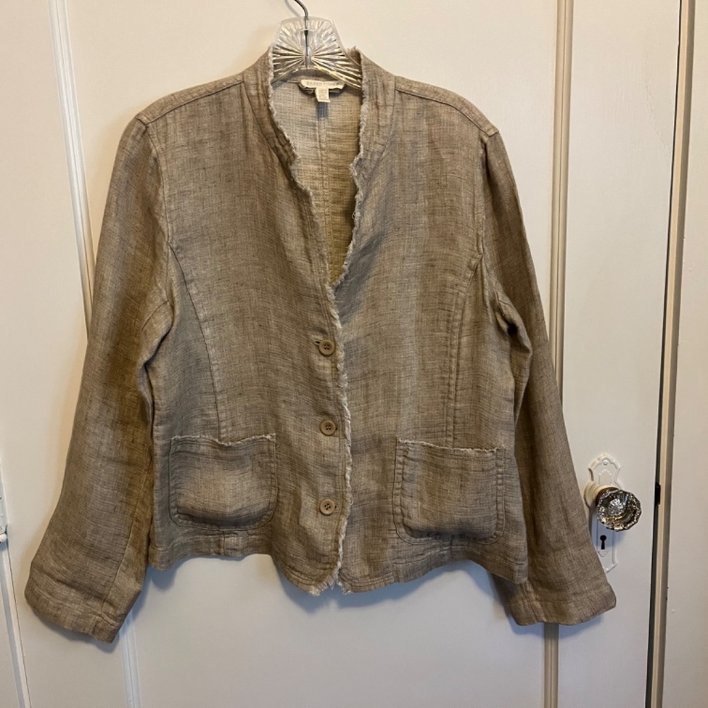 Eileen Fisher linen blazer Petite M